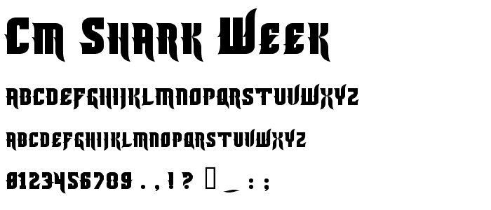 CM Shark Week font